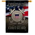 Angeleno Heritage 28 x 40 in. US Coast Guard House Flag with Armed Forces Double-Sided Vertical Flags  Banner Garden AN578941